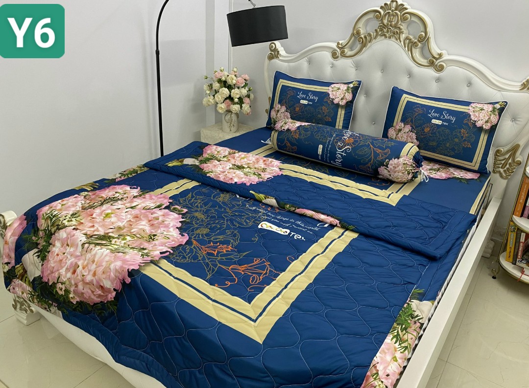 Bộ Chăn Drap gối HÀNG CHÍNH HÃNG thun Ý 5D Cao Cấp , mát lạnh, thấm hút tốt.