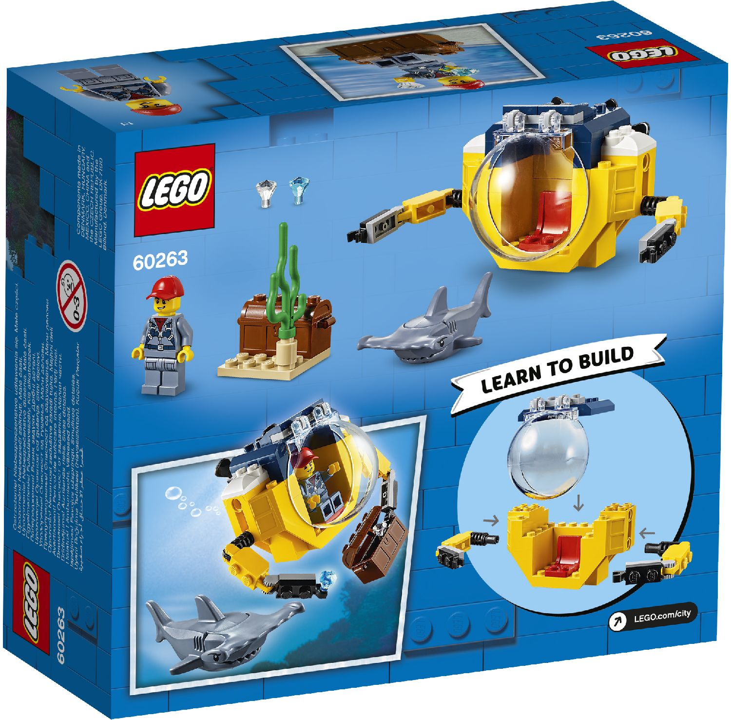 Đồ Chơi Lắp Ráp Tàu Ngầm Mini Truy Tìm Kho Báu LEGO CITY 60263 (41 Chi Tiết)