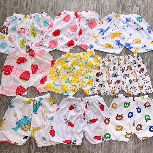 ️ 50KCombo 10 quần đùi cotton giấy cho béQuần chục hè cho bé