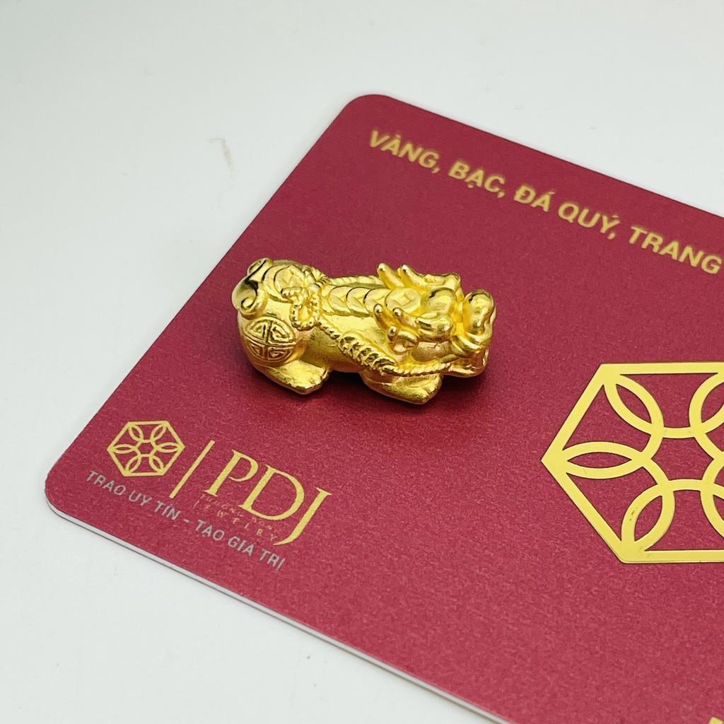 Charm tỳ hưu bạc si vàng PDJ để mix với vòng đá phong thủy - Trang sức PDJ