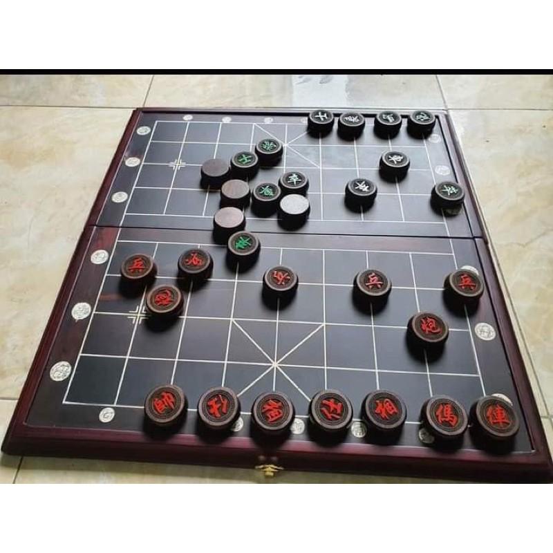 Bộ bàn cờ và Quân cờ gỗ trắc | Bộ đồ chơi cờ Tướng |