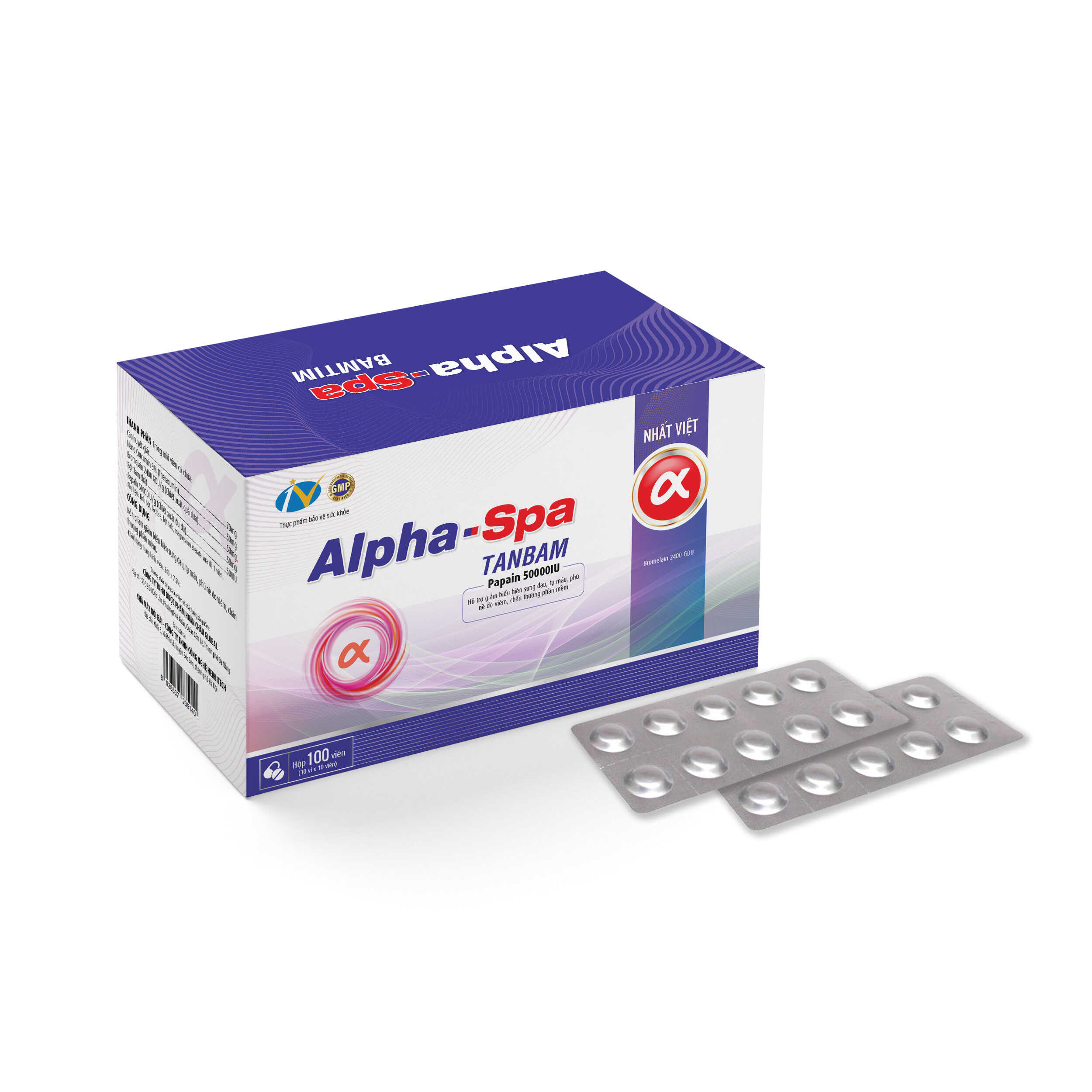 Viên uống tan bầm giảm sưng Alpha Spa Tanbam - 100 viên