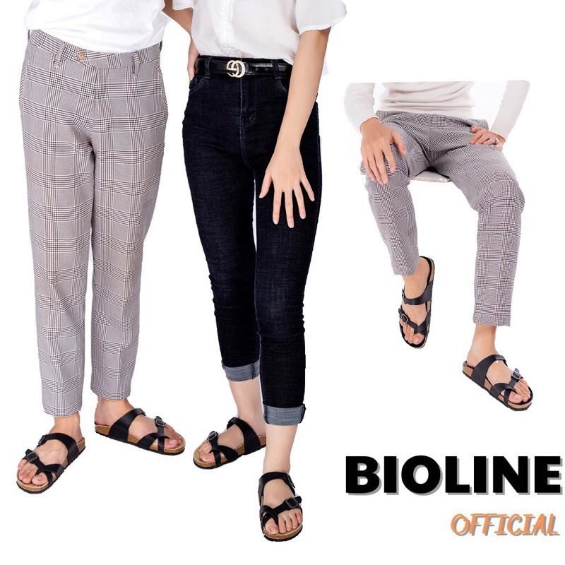 Dép xỏ ngón Bioline quai chéo da pu đế trấu cho nam/nữ PU06 - Bioline Official