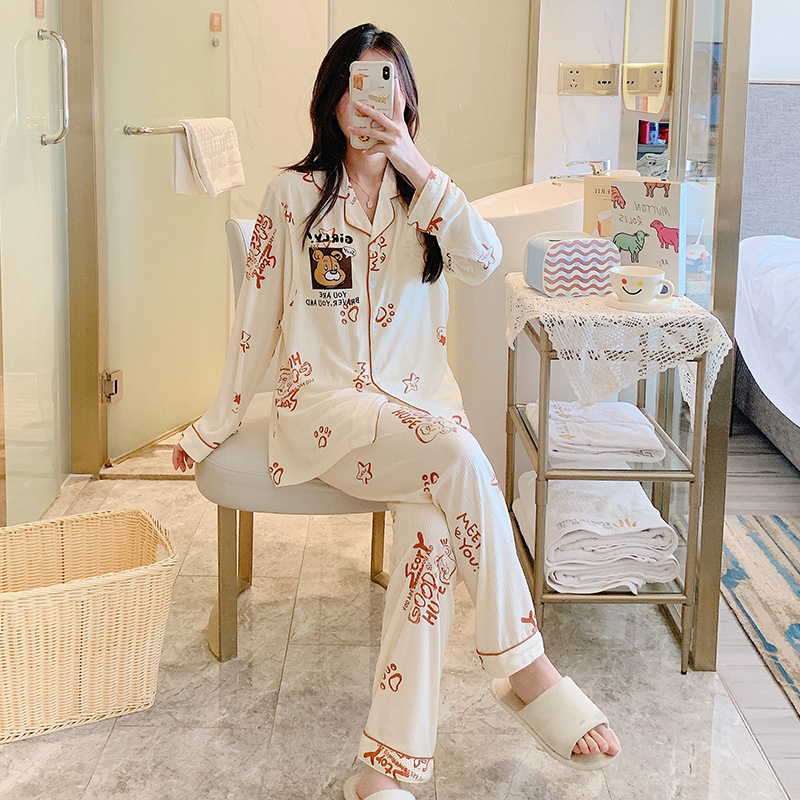 Bộ Đồ Bầu Sau Sinh Dài Tay Có Khe Mở Cho Con Bú Chất Liệu Cotton B13( Có đệm ngực may liền)