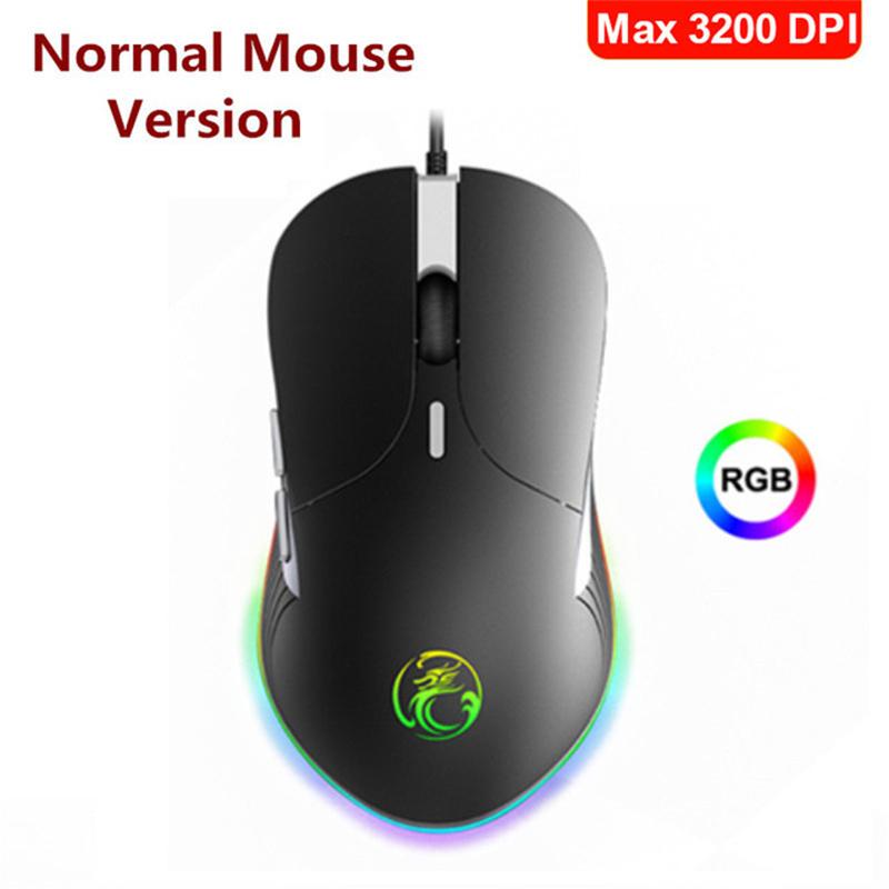 Chuột Game Thủ Máy Tính Có Dây Thiết Mause Với Cáp 6400DPI Led Chuột RGB USB Quang PC có Đèn Nền
