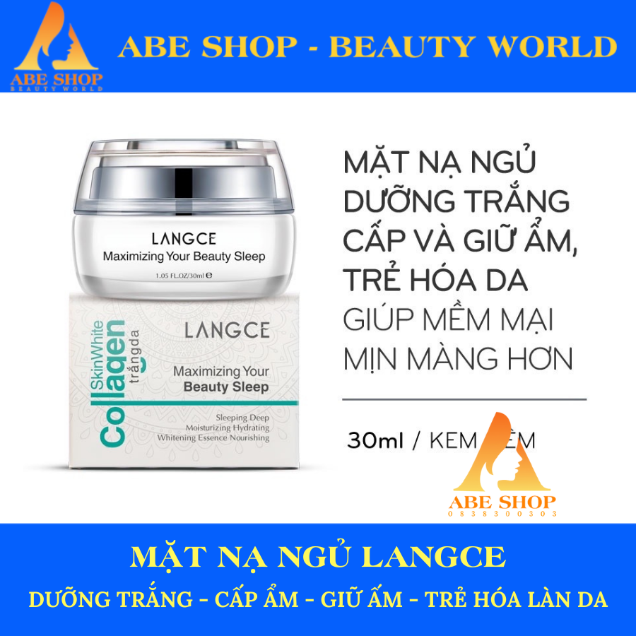 COLLAGEN TRẮNG DA BEAUTY SLEEP 7 NGÀY CẤP + KHÓA ẨM 30ml LANGCE