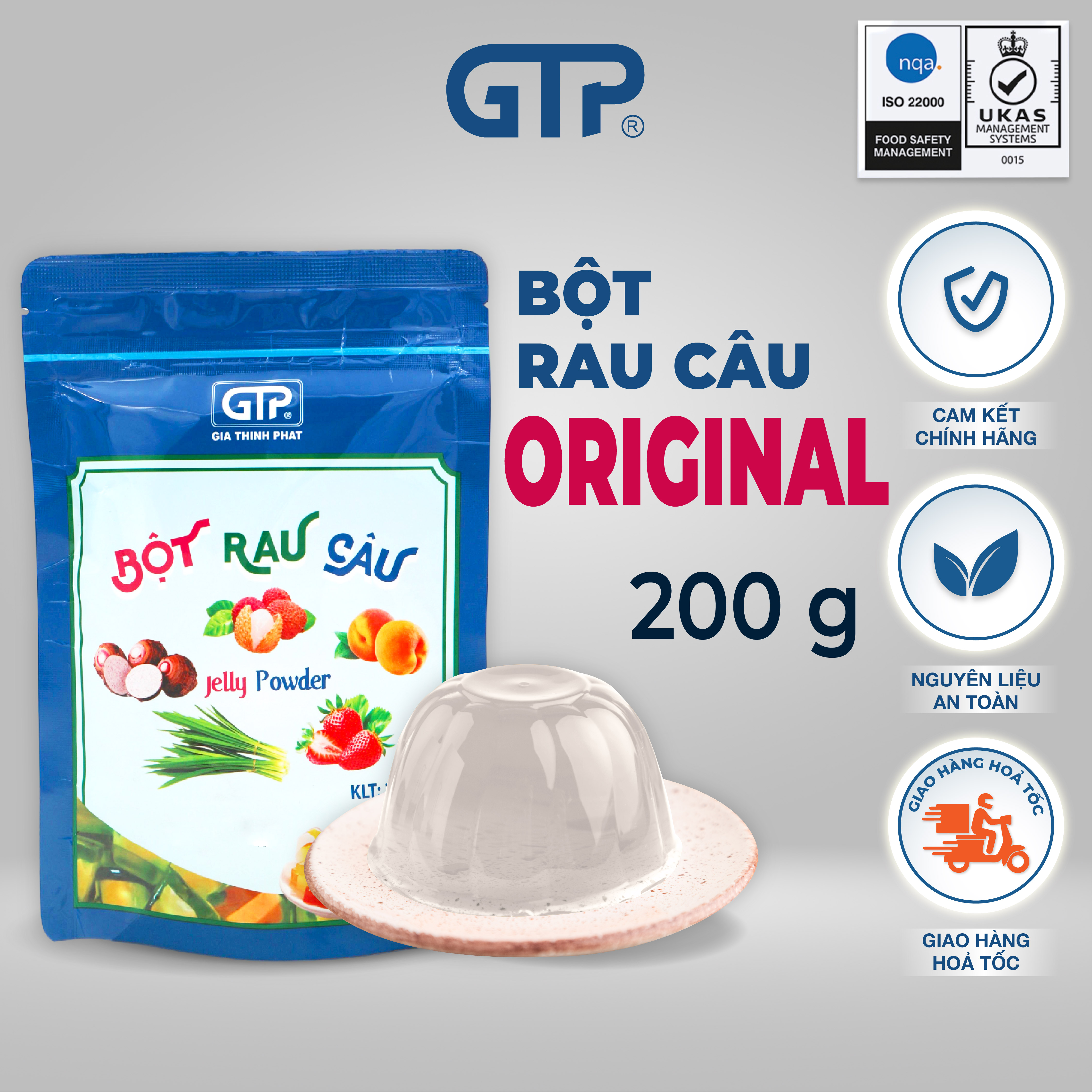 Bột Rau Câu (Jelly) Original vị truyền thống (200g/gói). Bột rau câu giòn dẻo.