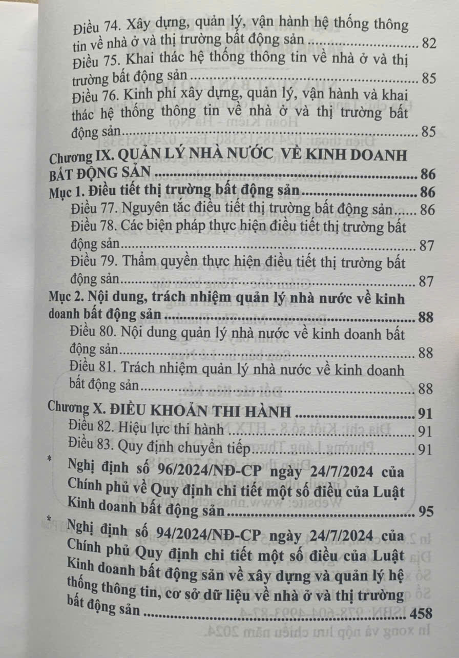 Luật Kinh doanh bất động sản và văn bản hướng dẫn thi hành