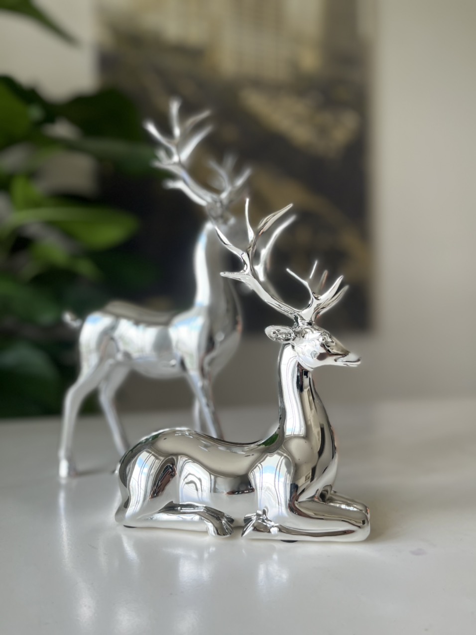 Cặp Hươu tài lộc decor nhà ở, làm quà tặng Sếp, tặng tân gia, sinh nhật 1308D-J