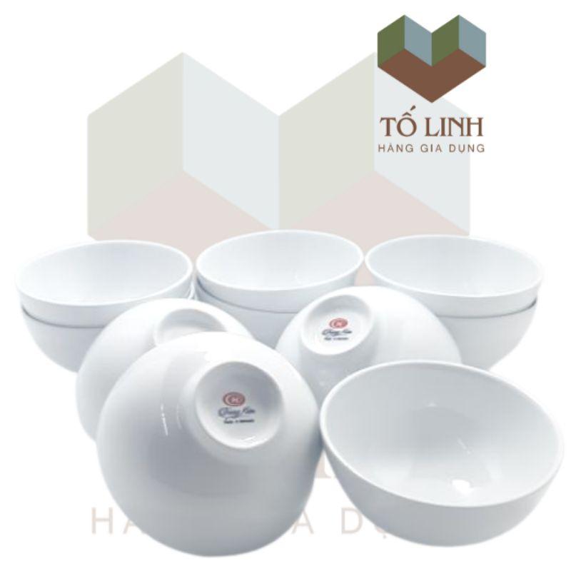 Combo 10 chén cơm sứ trắng 4.5 inch HC-VN,,Set 10 chén cơm sứ trắng Việt Nam
