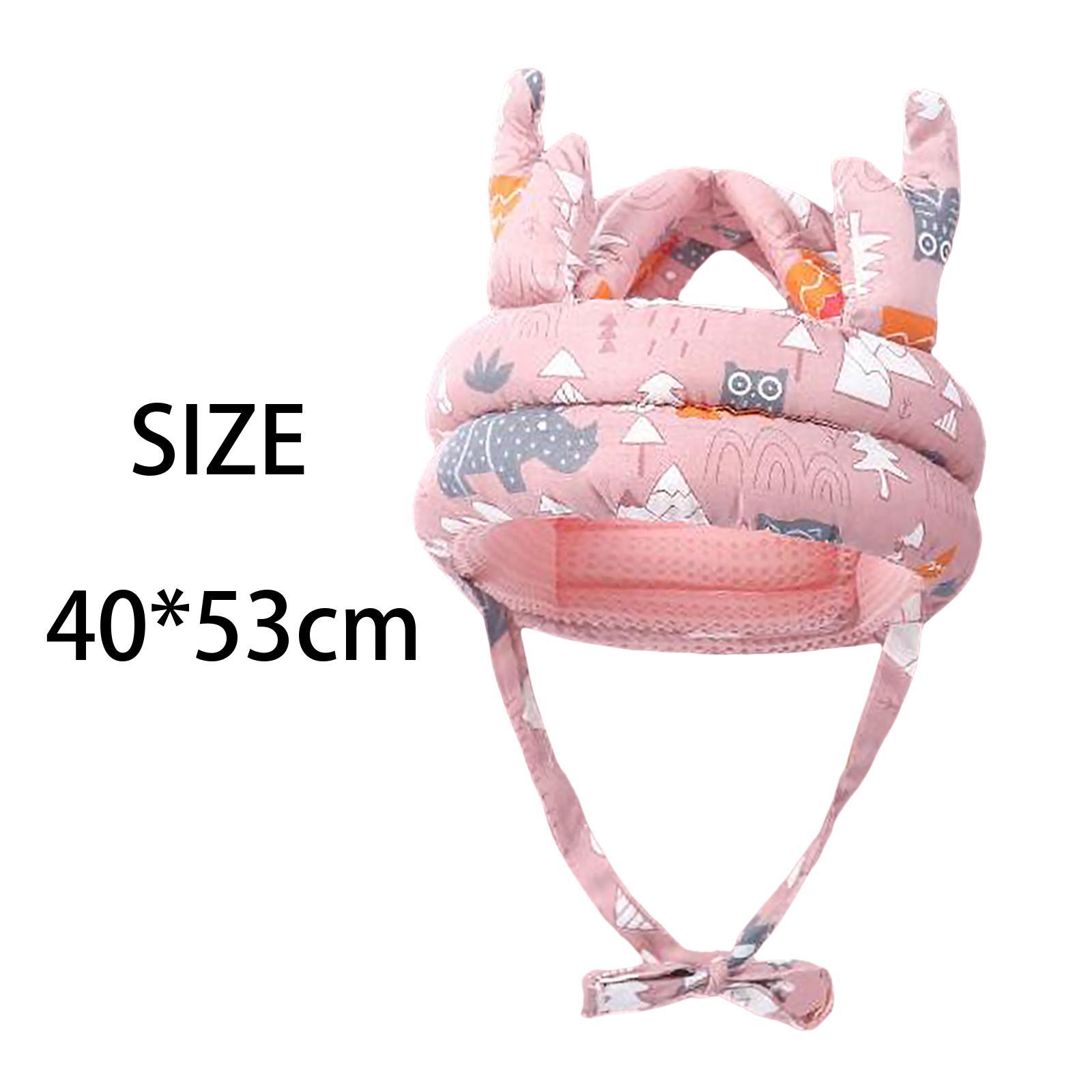 Infant Baby Toddler Hat Comfortable Head Protection Hat for Age 6-20Month pink