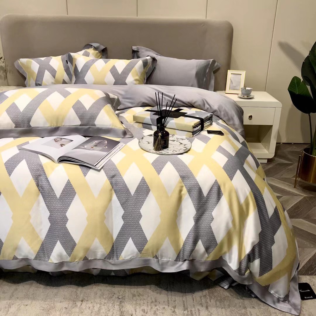Bộ ga gối lụa TENCEL 60S hoạ tiết