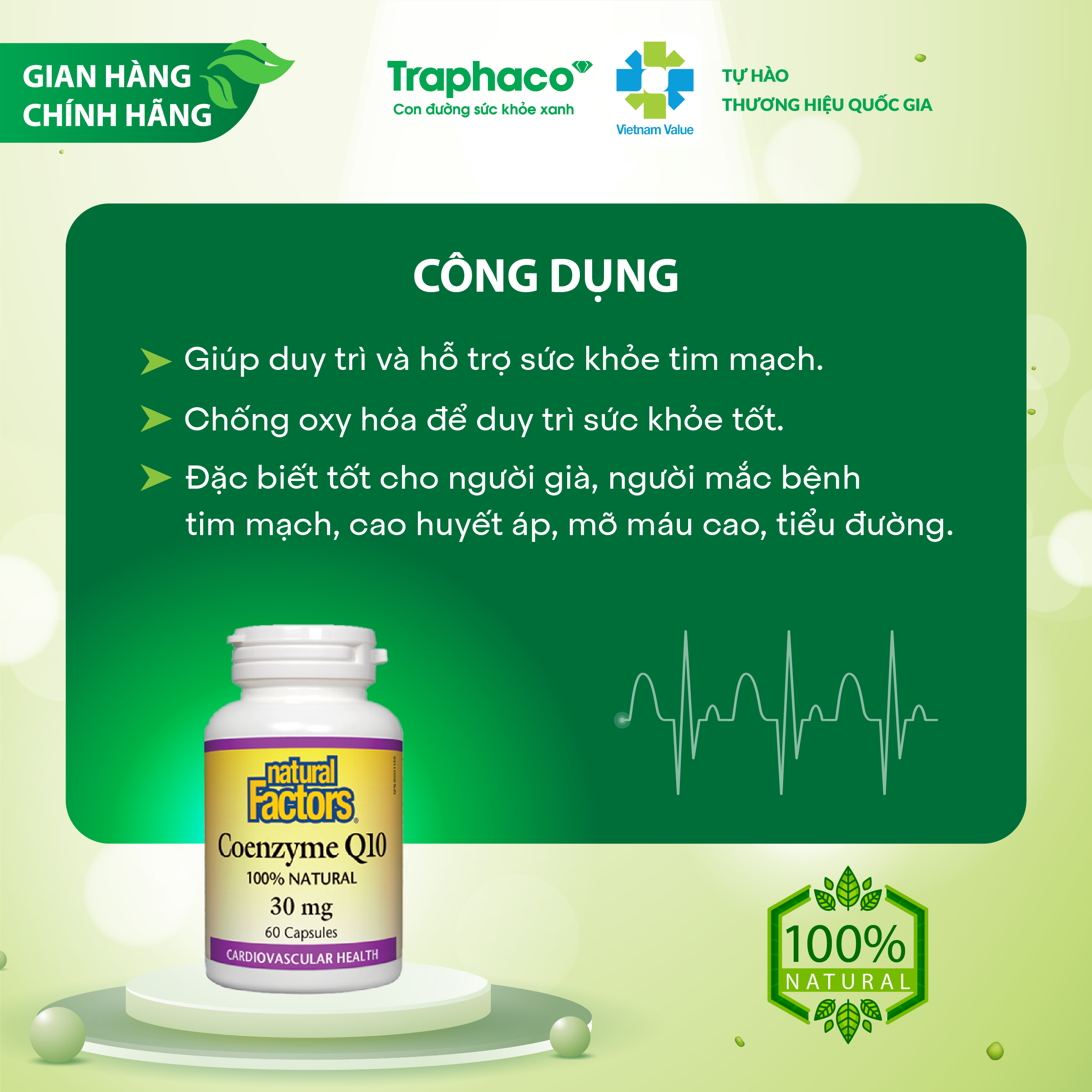 COENZYM Q10 - CHỐNG OXY HÓA - CHĂM SÓC SỨC KHỎE TIM MẠCH
