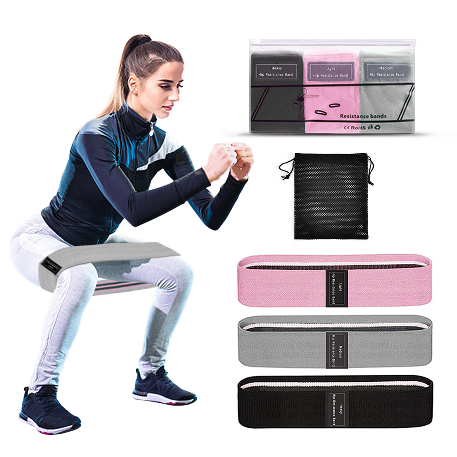 Bộ 3 Dây Đàn Hồi, Dây Kháng Lực Tập Gym Đủ