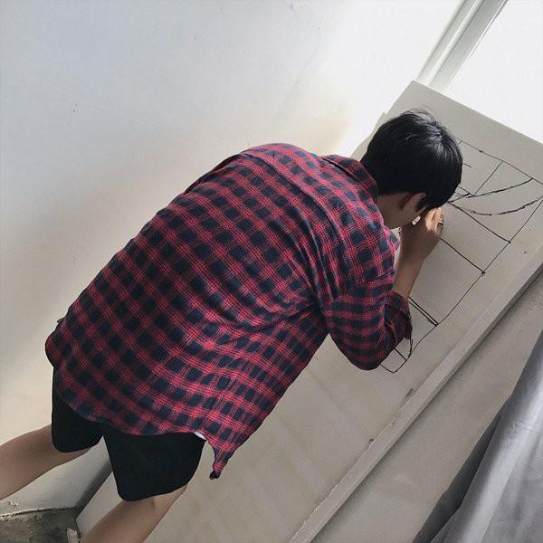 Áo Sơ Mi Caro Hàn Quốc Nam Nữ ASM3018C