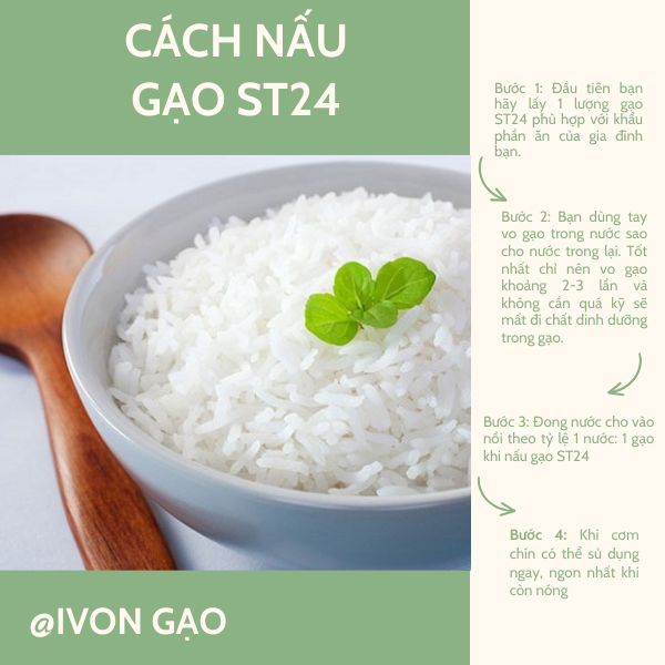 Gạo ST24 - Túi 5 kg - Dẻo, thơm, mềm cơm