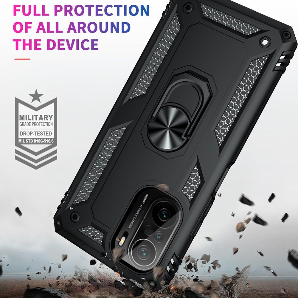 Ốp lưng cho Xiaomi Redmi K40 Pro Mi 11i Poco F3 chống sốc 2 lớp kèm nhẫn iring làm giá đỡ