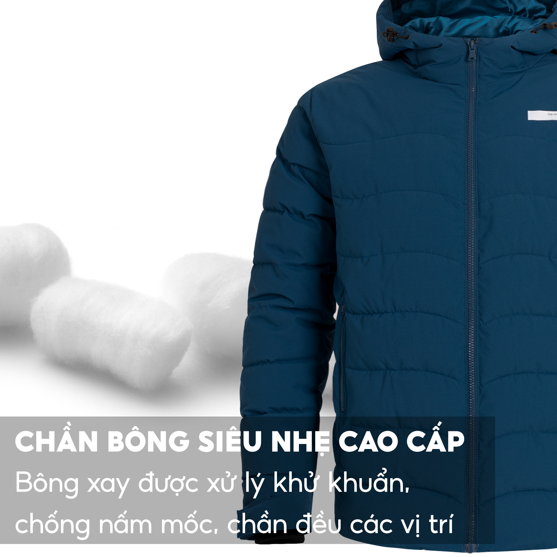 Áo Khoác Phao Nam Chần Bông 5S Premium, Chất Liệu Cao Cấp, Công Nghệ GORE-TEX, Siêu Ấm, Cản Gió, Thiết Kế Basic