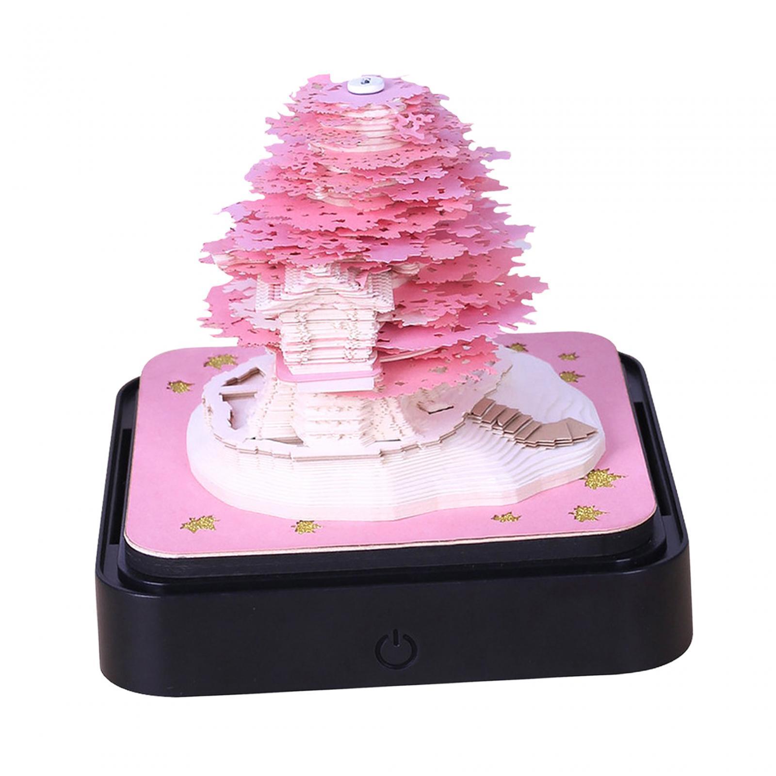 Memo Pad DIY Paper Carving Art Craft 3D Memo Pad with Light