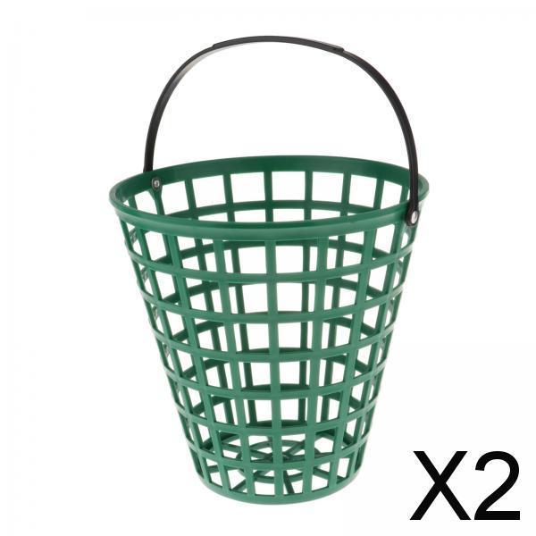 2xSolid Golf Ball Basket Golf Range Bucket Storage Organizer Holds 100 Balls