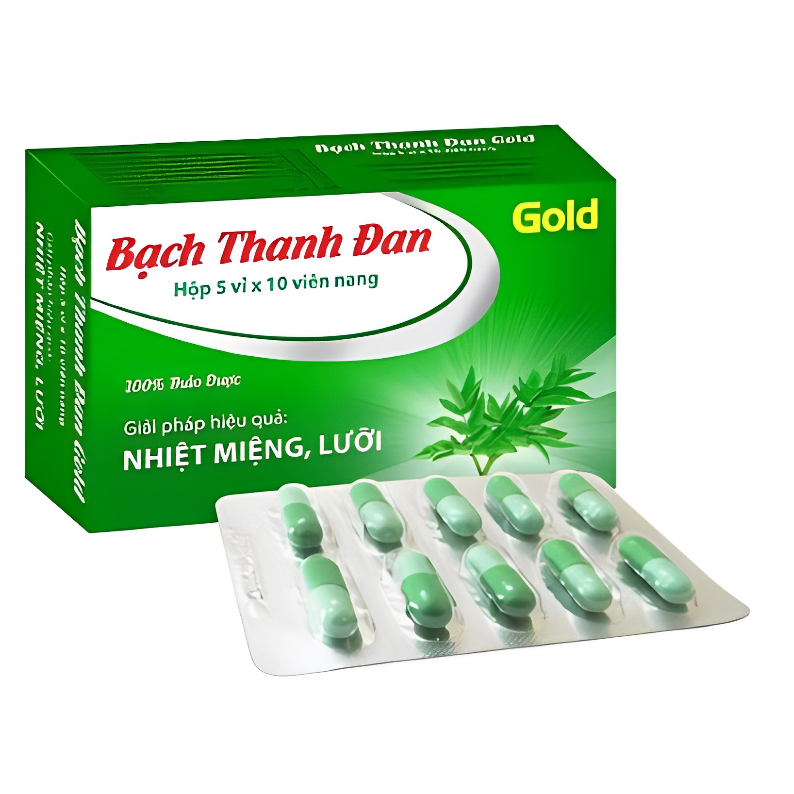 Viên Uống Nhiệt Miệng BẠCH THANH ĐAN GOLD Vinaphar - Hộp 50 Viên - Giúp thanh nhiệt giải độc, Nhiệt Miệng