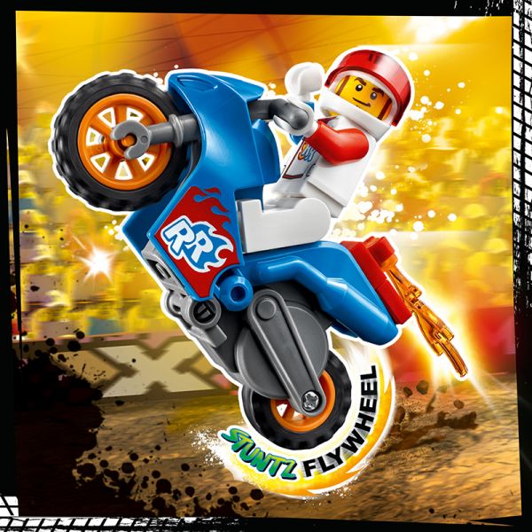 BỘ LẮP RÁP LEGO CITY 60298 XE ĐUA MÔ TÔ CỦA EVEL KNIEVEL