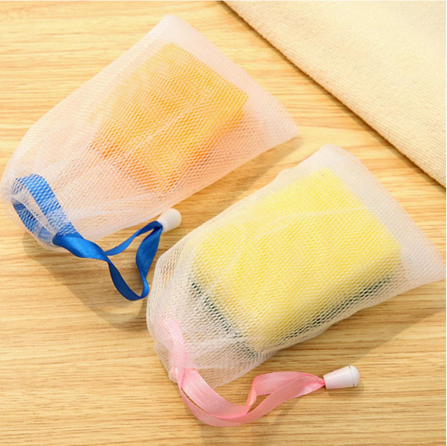 Túi lưới đựng xà bông tắm 2 lớp an toàn tiện dụng - Giao màu ngẫu nhiên