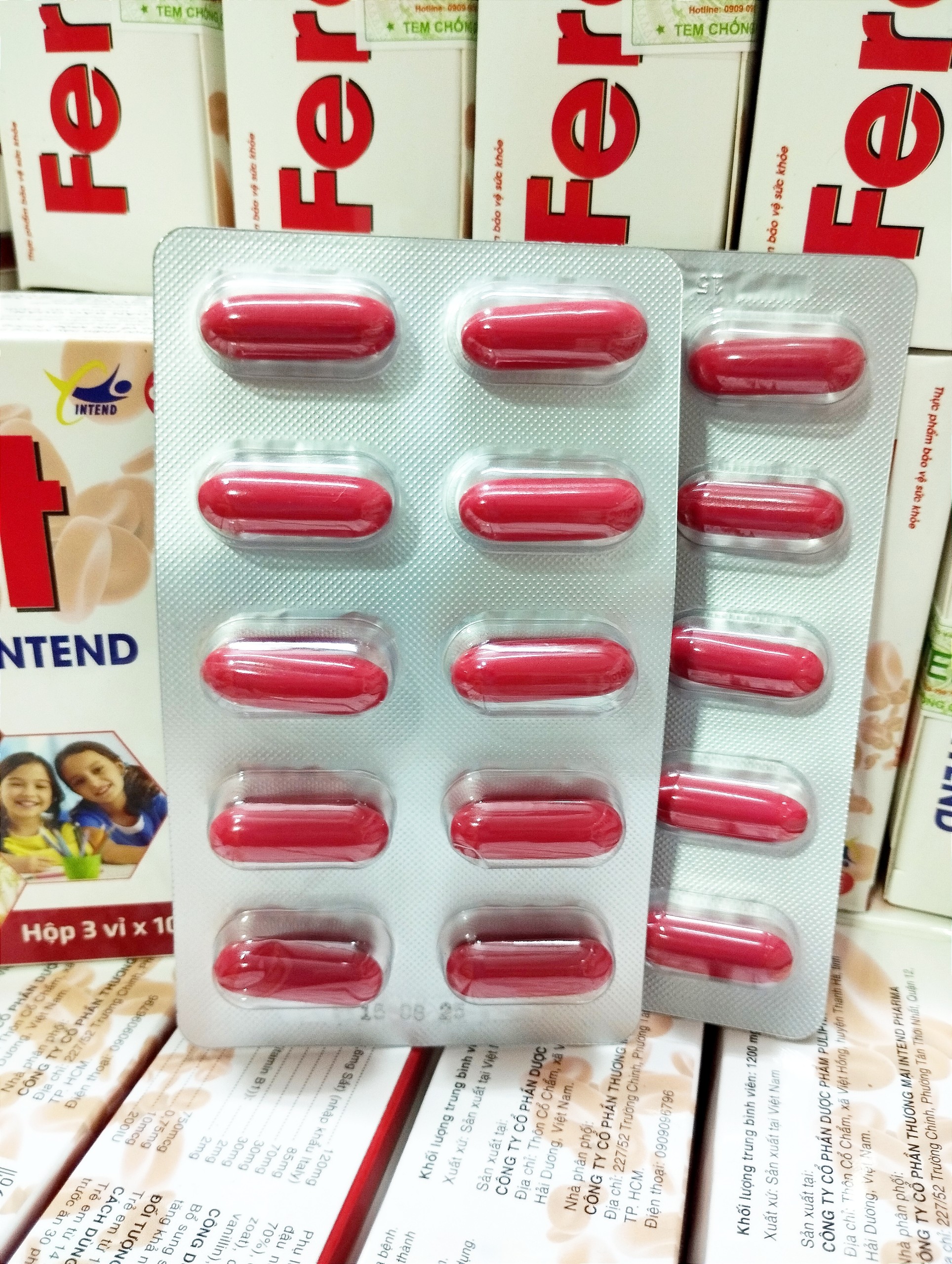 INTEND FEROVIT VIÊN UỐNG BỔ MÁU, BỔ SUNG SẮT, GIẢM THIẾU MÁU, TĂNG KHẢ NĂNG TẠO MÁU