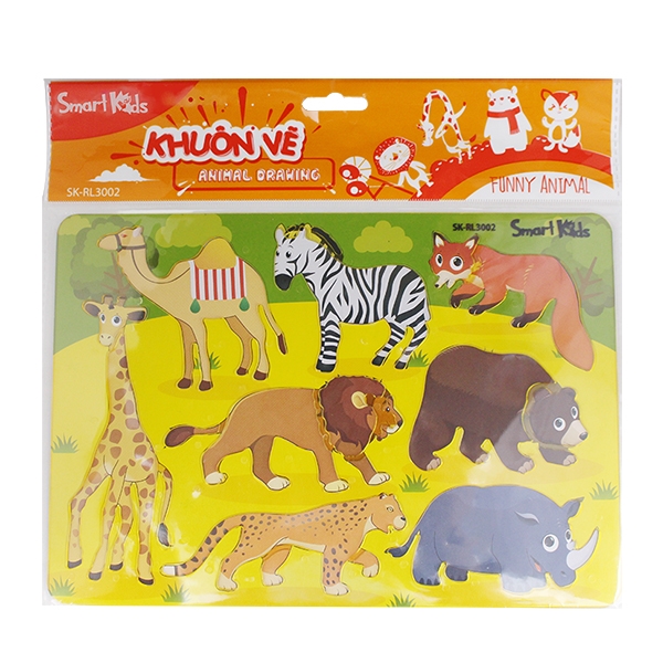 Khuôn Vẽ Animal Smart Kids SK-RL3002