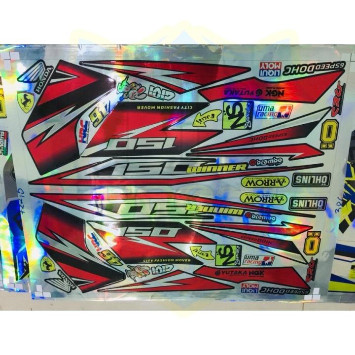 Tem rời dành cho winner 150 đỏ đen Crom titan 7 màu