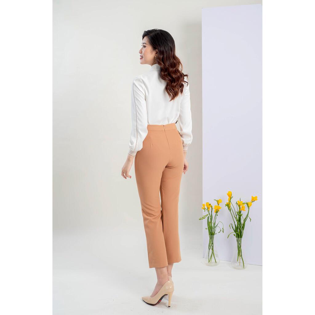 Quần Ống Vẩy Đính 3 Cúc Dưới Gấu Xẻ MMOutfit M-QU031220013