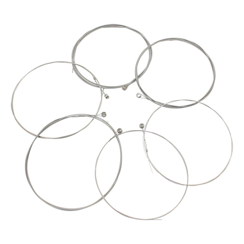 6pcs White Guitar Strings for Electric