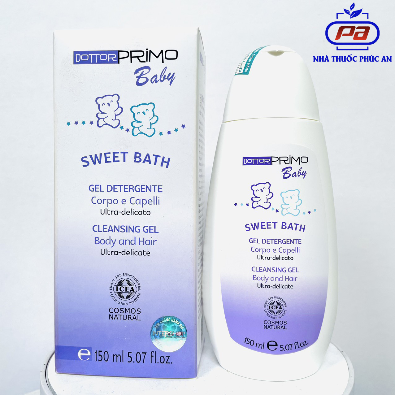 Sữa tắm gội cho bé DottorPrimo Baby Sweet Bath 150ml dùng được cho da nhạy cảm