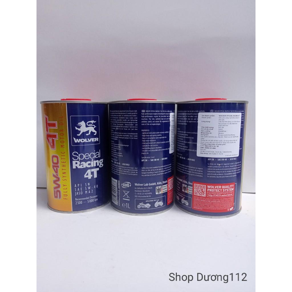 Nhớt Wolver Special Racing 5W40 SN , nhập khẩu Đức_Dành cho xe phân khối từ 125cc