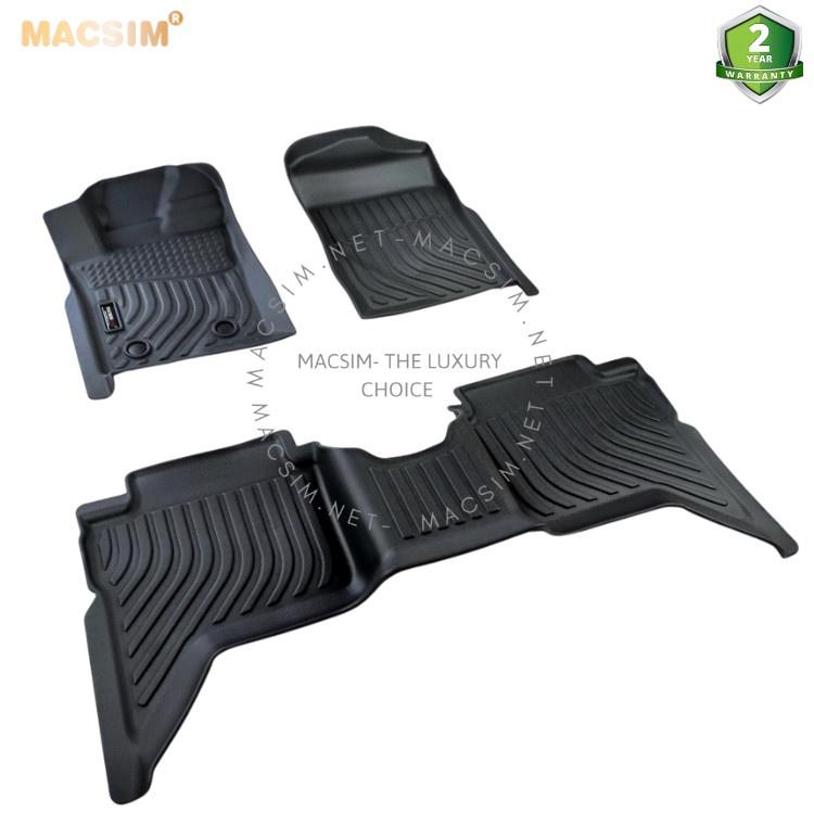 Thảm lót sàn xe ô tô Ford Ranger Raptor 2023 Nhãn hiệu Macsim chất liệu nhựa TPE cao cấp màu đen