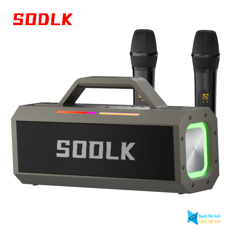 Loa SODLK S520 di động bluetooth 5.0 siêu trầm 150W, karaoke chuyên nghiệp, đèn RGB(Combo)