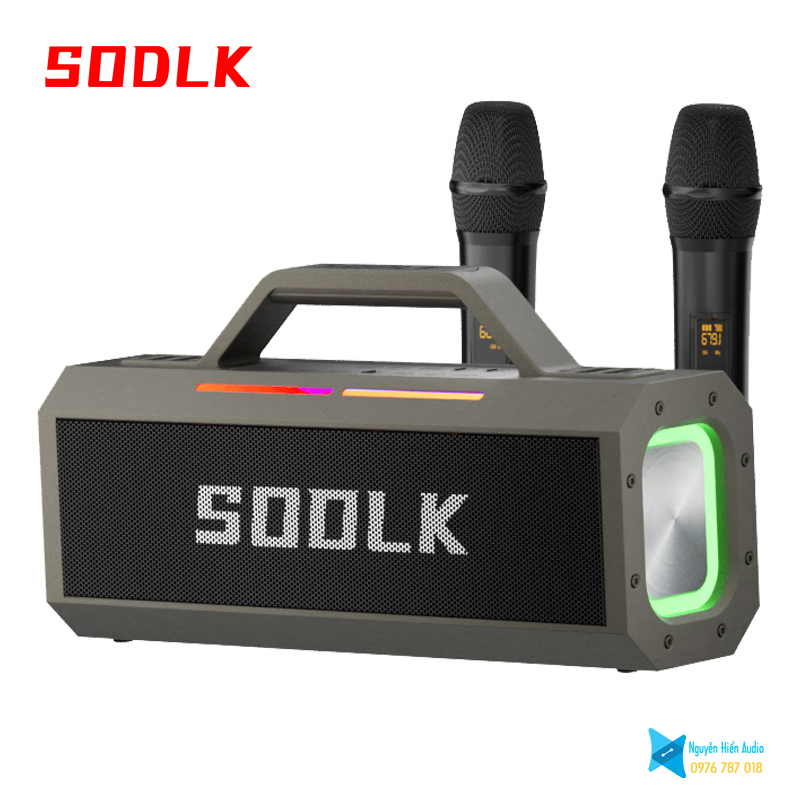 Loa SODLK S520 di động bluetooth 5.0 siêu trầm 150W, karaoke chuyên nghiệp, đèn RGB