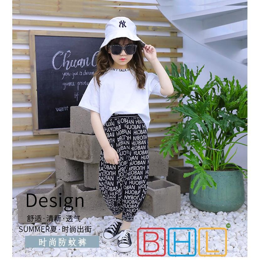 Bộ trang phục cho bé gái cá tính chất áo Cotton, quần đũi tơ mềm mịn - Xu hướng thời trang trẻ em 2021