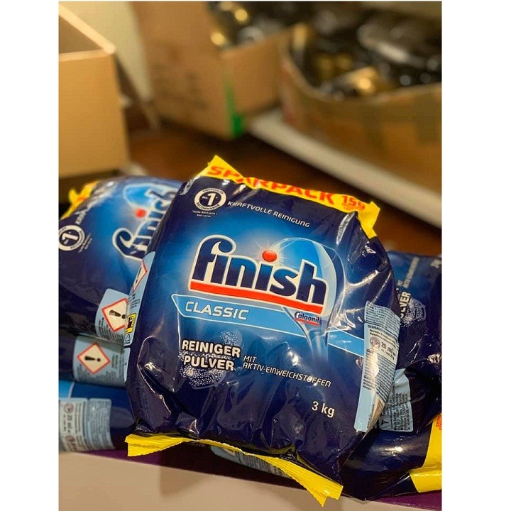Bộ combo bột rửa bát Finish 2.5kg + 3 viên rửa bát finish nhật,