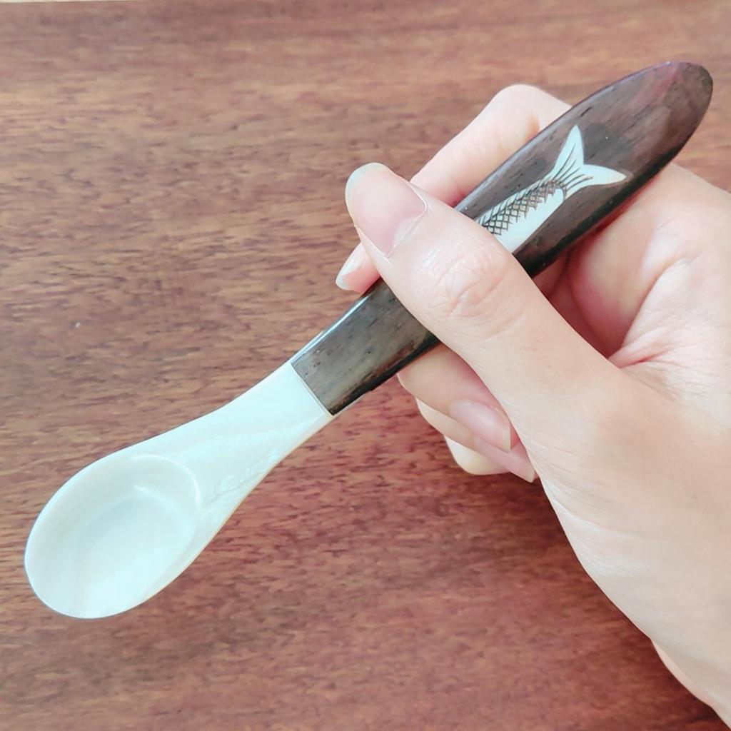 THÌA TRAI CÁN GỖ GÕ TỰ NHIÊN