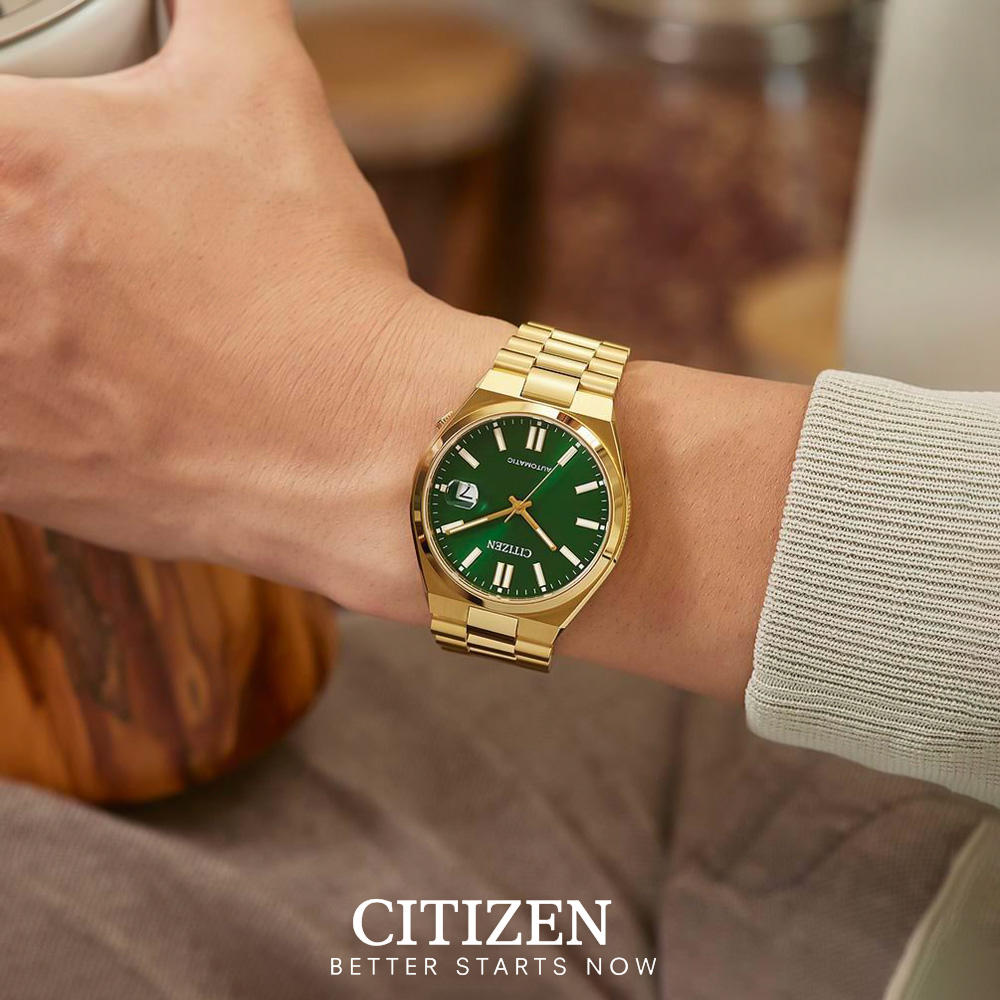 Đồng Hồ Nam Citizen Tsuyosa Dây Thép Không Gỉ Máy Cơ-Automatic NJ0152-51X - Mặt Xanh (Sapphire)