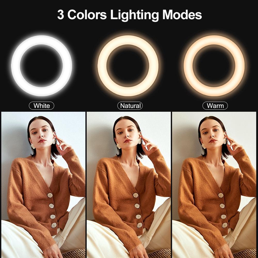 Đèn Led Tròn Hỗ Trợ Chụp Ảnh Cho Điện Thoại