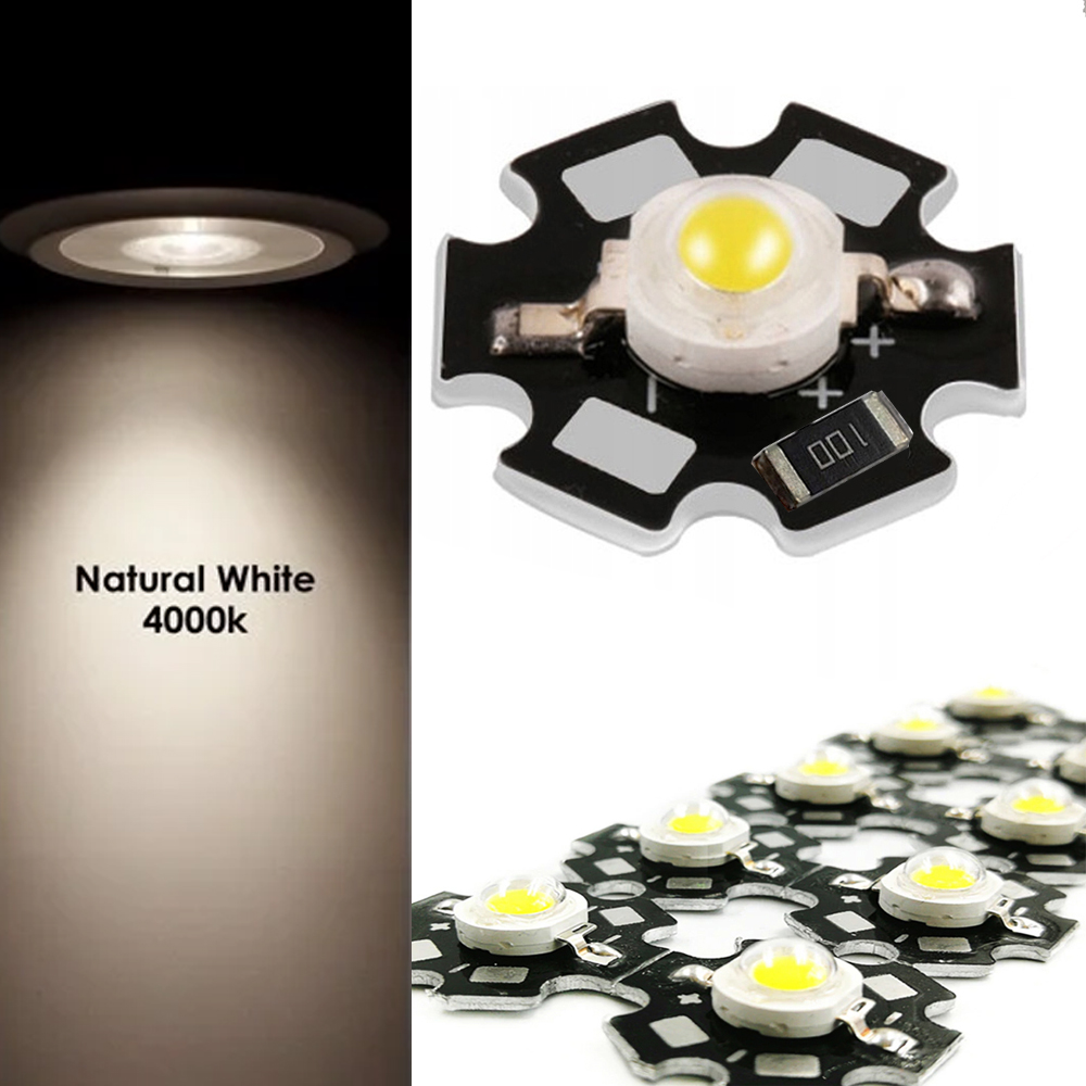 Chip Led, Bóng Led 3V-3.7V (1W - 3W - 5W) đã hàn sãn đế tản nhiệt 20mm