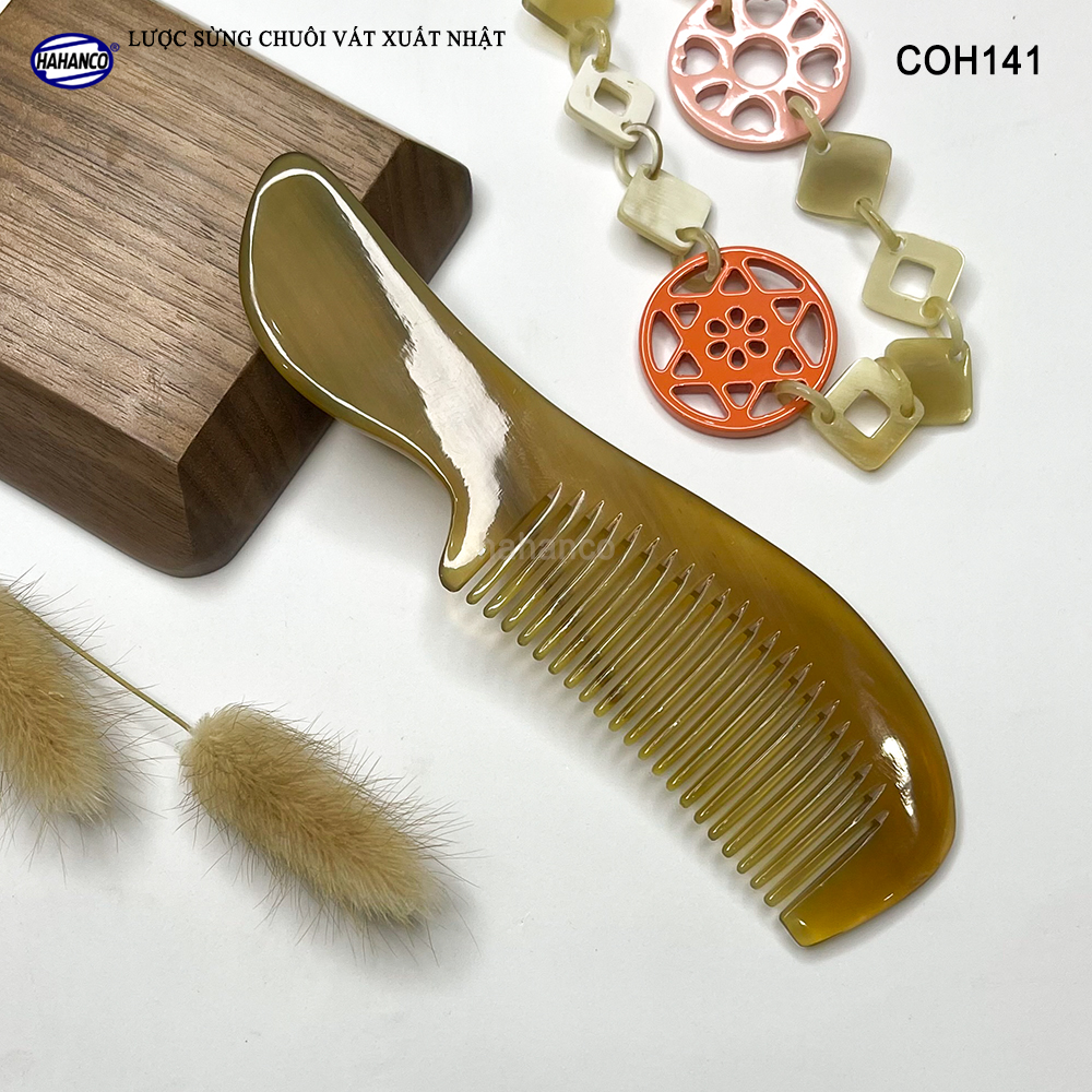 Lược sừng xuất Nhật COH141 - Lược chuôi vát nhỏ có thể bỏ túi - Chăm sóc tóc