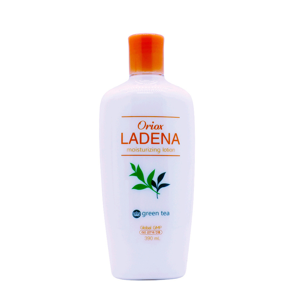 Nước hoa hồng và sữa dưỡng trà xanh dịu nhẹ Oriox Ladena Moisturizing Hàn Quốc 390ml