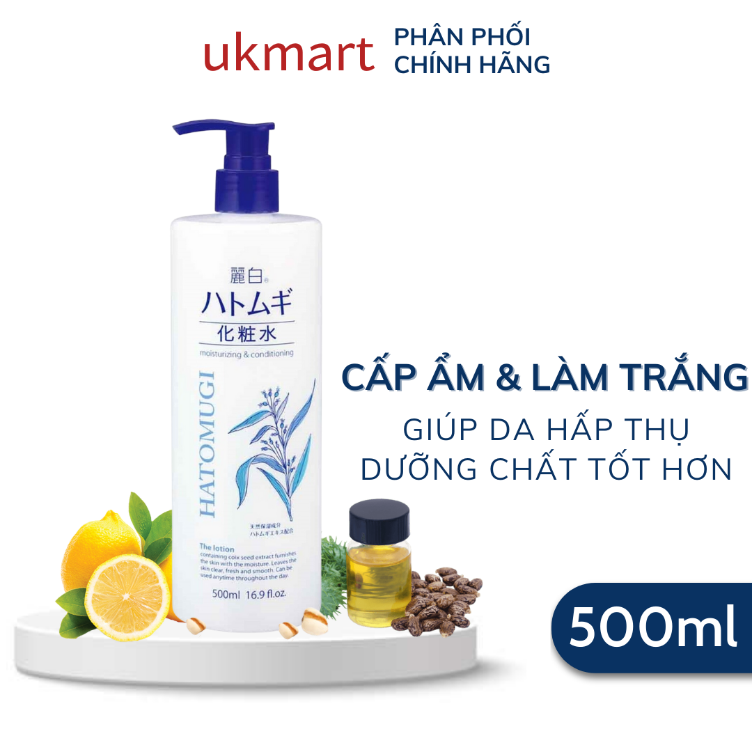 Nước Hoa Hồng Ý Dĩ Hatomugi 500Ml