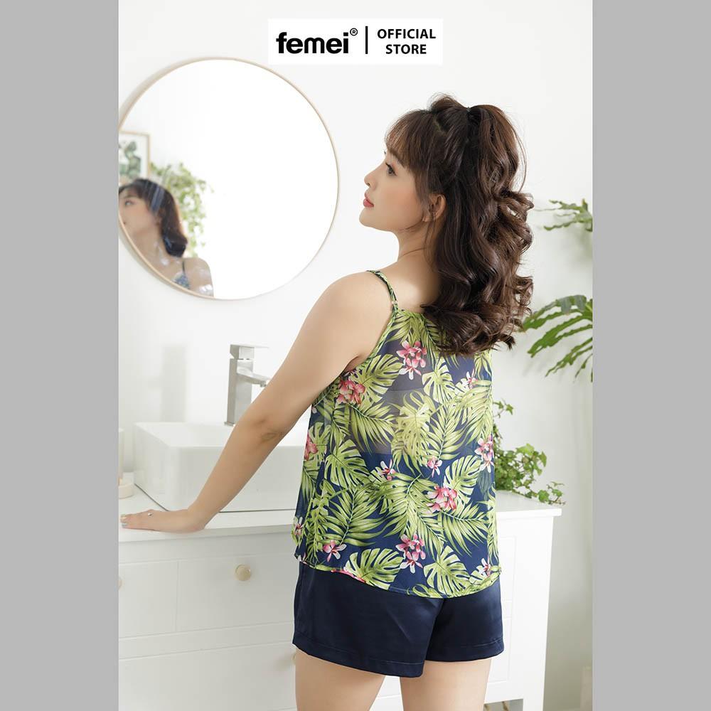 FEMEI - Set bộ áo 2 dây quần short GAVY FEM011