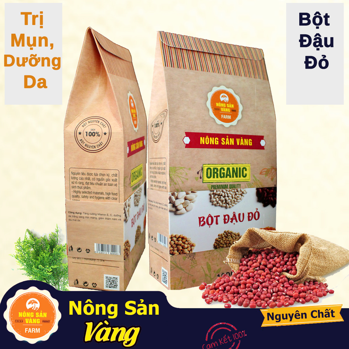 Bột Đậu Đỏ Làm Đẹp 500gr - Nông Sản Vàng