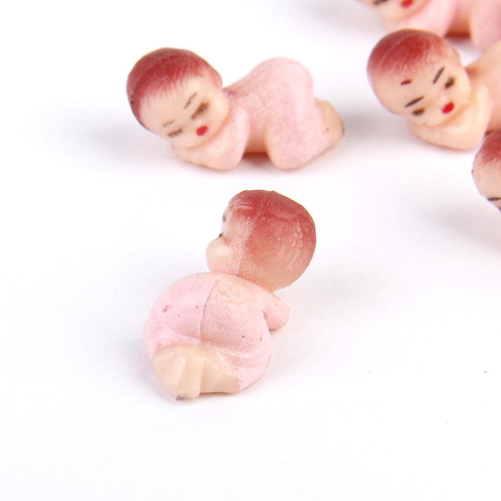50x Cute Tiny Sleeping Boy Girl Baby Shower Favor Party Table Decor Pink