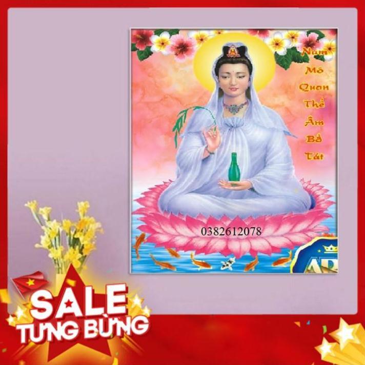 TRANH ĐÍNH ĐÁ PHẬT QUAN ÂM TRANH CHƯA ĐÍNH DF851